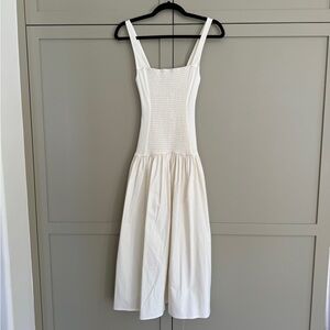 WWW Smoked Drop Waist Midi Dress